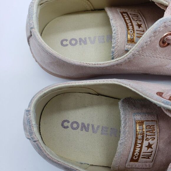 Converse All Star Shoes Womens Size 8 Pink Suede Low Top Lace Up Classic 15841C - Picture 4 of 12